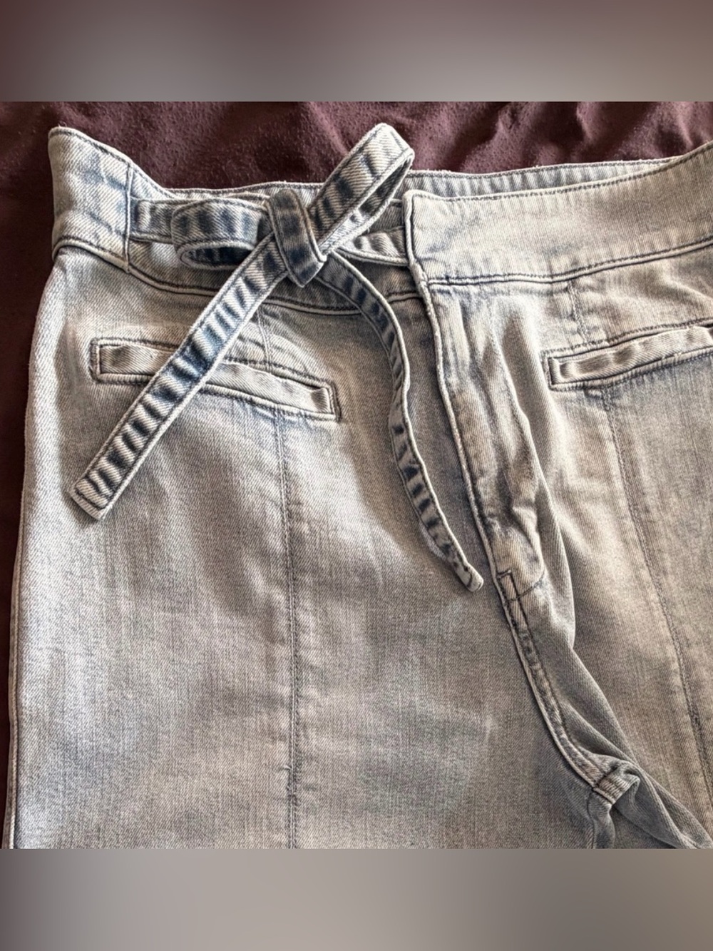 Hudson Jeans Light Wash High-Rise Tie-Waist Jeans - W Size 31